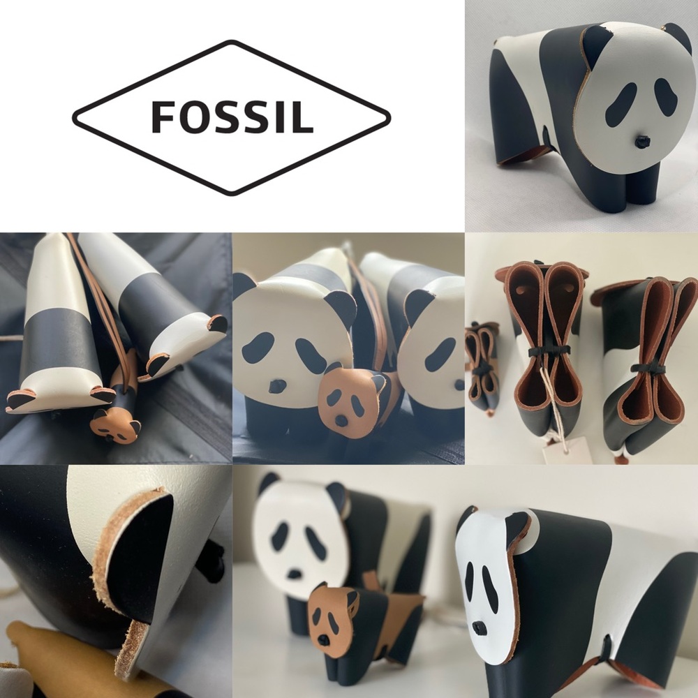 FOSSIL Folded Leather Pandas - 3PCS